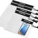 HEETA Pack of 5 Clear Waterproof Dry Bag Pouch, Water Tight Cases Dry Bags Document Holder for Camera Mobile Phone Maps, Kayaking Boating (Black)