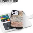 LUMARKE Designed for iPhone 12 Wallet Case, iPhone 12 Pro Case - Flip Folio Cover - 4 Card Slots Holder - Leather Magnetic Kickstand - Shockproof Protective Phone Case 6.1" Classic Flower Garden