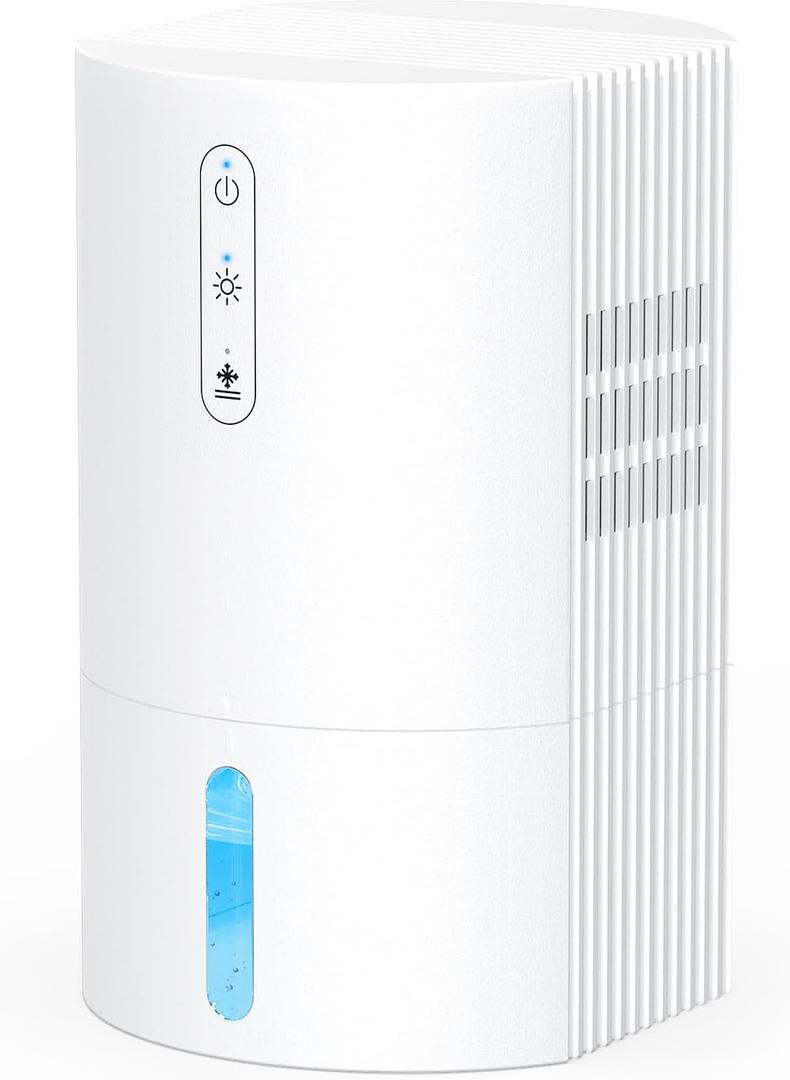 Dehumidifiers for Home, 35oz Dehumidifier for Bathroom with Auto Shut-off Auto Defrost, Whisper Quiet Dehumidifier for Bedroom Office RV Closet Wardrobe (White)