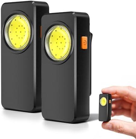 Favorbrite Rechargeable EDC Flashlight with 4 Lighting Modes, 600 Lumens Running Light for Runners, Clip On Flashlight, Pocket Flashlight for Running, Walking, Outdoor Activities and Emergency