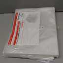 1InTheOffice Poly Envelopes Expandable Plastic Clear Envelope with Button & String Closure, Letter Size, Clear, 20 Pack