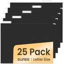 SUNEE 25 Pack Hanging File Folders, Black Folders, Hanging File Folders Letter Size with 1/5-cut Tabs, Stay Organized for Your Home and Office Bulk File and Documents