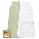 2-Pack Organic Baby Sleep Sacks, 100% Cotton - Soft & Breathable 0.5TOG Baby Wearable Blanket, Toddler Sleeping Sack 18-24 months, Easy to Wear Transitional Swaddles for Newborns,Infants(Roarsome, L)