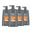 DOVE MEN+ CARE 2-in-1 Shampoo + Conditioner Thick + Strong 4 count for Fortifying Hair from Root to Tip, with Calcium, 25.4 oz