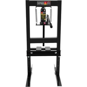 Hydraulic Shop Press,6 Ton H-Frame Garage Floor Adjustable Shop Bearing Press with Stamping Plates to Bend, Straighten, Or Press Parts, Install Bearings & U-Joints (Black)