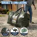 TAILI 12 Pack Green Extra Large Storage Bags, Heavy Duty Totes with Visible Window, Wrap Around Handles, Perfect for Moving and Storage
