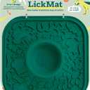 WOOF LickMat - Easy-to-Clean Lick Mat for Dogs - Slow Feeder Mat with Non-Slip Design - BPA-Free Silicone Lick Mat - Interactive Dog Toys - Green