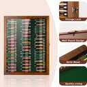 Golf Pencil Display Case Holds 99 Round or Octagonal Golf Pencils Wood Wall Mount Clear Display Case with Acrylic Dust UV Cover
