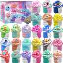 Slime Set Butter Slime Kit 24 Packed Two-Toned Containers, Assorted Colors and DesignsSoft and Bouncy Non-Sticky Slime Party Gifts for Girls and Boys