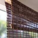 CHICOLOGY Bamboo Roman Shade, Cordless Light Filtering Woven Wood Window Treatment for Living Room, Dining Room, Kitchen & Office, Natural Bamboo Blinds for Boho Coastal Decor, Buffalo, 31" W x 64" H
