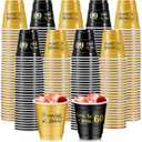 100 Pcs 60th Birthday Plastic Shot Glasses 2 oz Cheers to 60 Years Disposable Cups Bulk for Women Men Happy Birthday Anniversary Wedding Party Decorations Favors