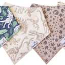 Copper Pearl Baby Bandana Bibs - 4 Pack Soft Cotton Bibs for Drooling & Teething, Absorbent, Adjustable Fit, Many Styles