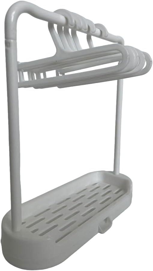 Doll Accessories Set with Plastic Drying Rack Holder Stand Disaplay with 5 Hangers, with Drainboard for labubu for Cotton Dolls