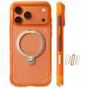 TORRAS Ostand Q3 Air for iPhone 17 Pro Max Case with 360 Magnetic Stand, Fit for MagSafe, Mil-Grade Drop Tested, Camera Control Button, Shockproof Phone Case for iPhone 17 Pro Max 6.9", Horizon Orange