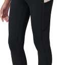 POSHDIVAH Women's Maternity Workout Leggings Over The Belly Pregnancy Yoga Pants with Pockets Soft Activewear Work Pants (X-Large, Black)