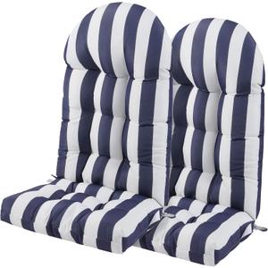 Enipate Weather Resistant Adirondack Chair Cushions Set of 2 High Back Indoor Outdoor Patio Tufted Lounge Cushion Seat Pads