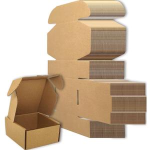 4x4x2 inches Small Shipping Boxes Set of 100 - Brown Mailer Corrugated Cardboard Boxes for Shipping Packaging Mailing Products
