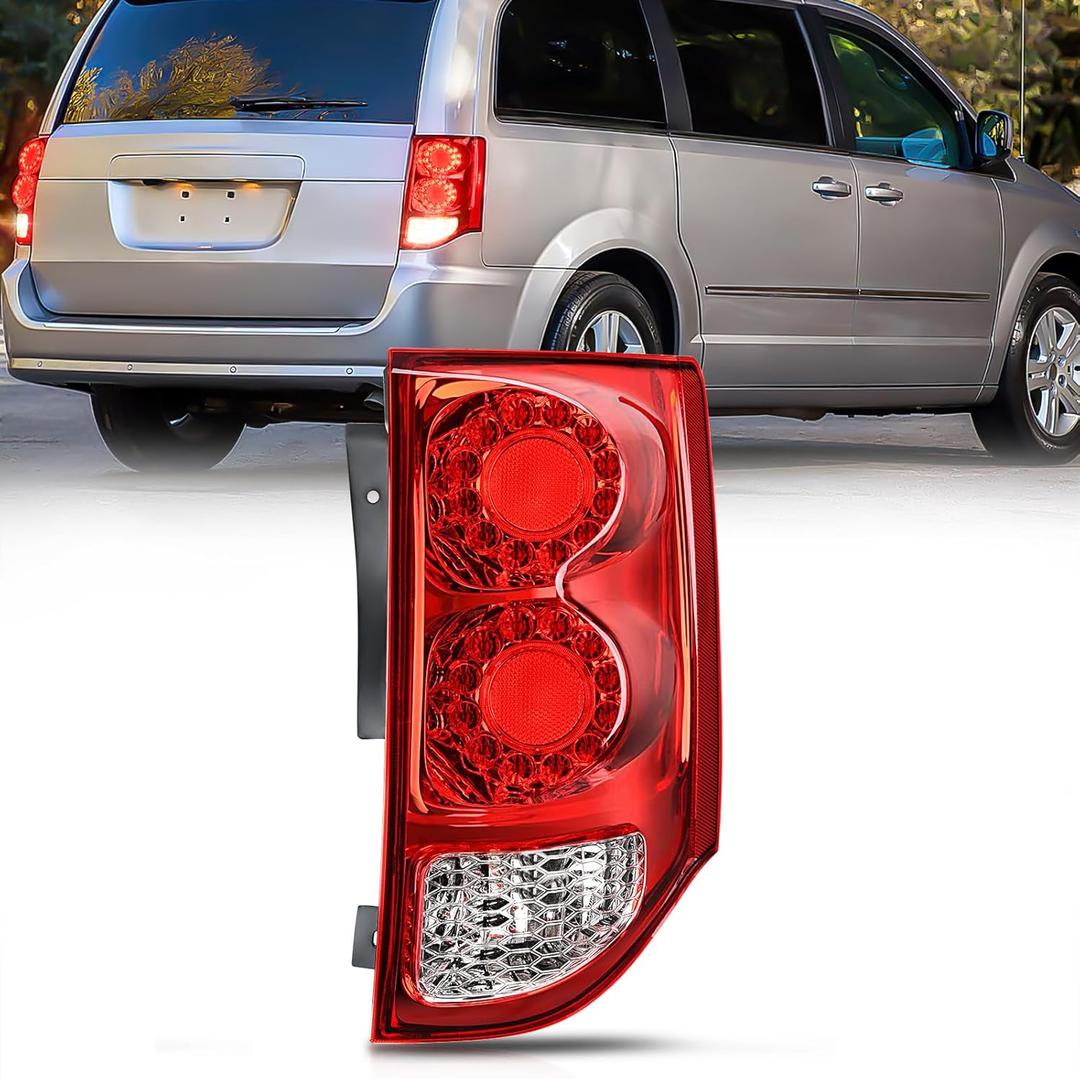 Nilight Taillight Assembly Compatible with 2011 2012 2013 2014 2015 2016 2017 2018 2019 2020 Dodge Grand Caravan Rear Lamp Replacement OE Style Passenger Side