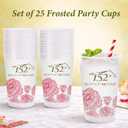 Westrick Official 152nd Kentucky Derby Frosted Plastic Cups 25 Pack Sturdy 14oz Commemorative Party Cups with 2026 Derby Logo | Perfect for Churchill Downs Tailgating and Watch Parties