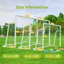 Soccer Goal 126, 86 and 64 FT Soccer Goals for Backyard, 2"Diameter Steel Soccer Goal for Kids and Adults Large soccer goal Powder Coated Galvanized Steel Post With Soccer Target Net for Training