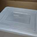 IRIS USA File Box, Plastic File Boxes With Lids, Document Organizer for Letter/Legal File, Document Box, Storage Bin For Hanging Files, Secure Latching Lid Stackable BPA-Free, Clear 35 Qt. 1 Pack