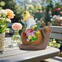 Solar Gnomes Outdoor Snail Garden Statue for Yard with Outdoor Decorations for Patio Mom Gift