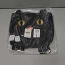 Juvale Black Cotton Cat Trick or Treat Bag with Gold Foil Eyes, Reusable for Kids, 11.25 x 15.5 in Canvas Tote for Halloween Parties