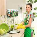Honoson 6 Pcs St Patrick's Day Kitchen Towels St. Patrick's Day Dish Towels Shamrocks Gnomes Plaid Absorbent Bathroom Set Tea Cloth for Kitchen Home 16 x 24 Inches(Bright Color,Gnome)
