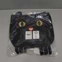 Juvale Black Cotton Cat Trick or Treat Bag with Gold Foil Eyes, Reusable for Kids, 11.25 x 15.5 in Canvas Tote for Halloween Parties