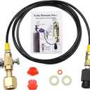 Co2 Tank Cylinder Direct Adapter (Gauge and Bleed Valve), CGA320 to TR21-4 Soda Machine Adapter with 60in High-Pressure Hose, Compatible for sodestream Soda Maker, Adapte to fizze/one touch/jet