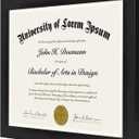 Americanflat 8.5x11 Diploma Frame with Shatter-Resistant Glass - Document Frames with Engineered Wood - Legacy Collection - Certificate Frame for Tabletop and Wall Display - Black
