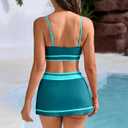 RIHOAS Women's Bikini with Swim Skirt -2026 Tummy Control Two Piece Bathing Suit High Waisted Push Up Swimwear for Beach Pool, L