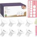 Nuliie 4PCS Silicone Flanges Insert Replacement Kit, Flange Sizing Kit 14/16/18/20mm for 24mm Flange/Shield Breast Pumps, Pumping Essential Kit for Moms