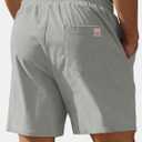 PLEPAN Mens Corduroy Shorts 5 Inch Casual Elastic Waist Drawstring Lightweight Summer Beach Shorts with Pockets (Gray, XXL)