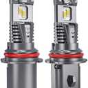 ENVFRVDE 9007 Bulbs 30000Lm 70W 6500K HB5 Fog Lamps with Fan and Thermally Conductive Copper Tube PX29T Plug and Play Pack of 2
