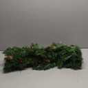 National Tree Company Pre-Lit Artificial Christmas Garland, Green, Crestwood Spruce, White Lights, Decorated with Glitter, Pinecones, Berry Clusters, Battery Operated, Christmas Collection, 9 Feet