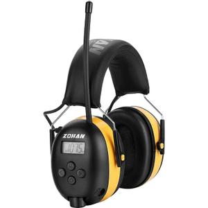 ZOHAN AM/FM Radio Headphone with Digital Display,Ear Protection Noise Reduction Earmuffs,Comfortable Hearing Protector