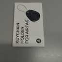 Waterproof AirTag Keychain Holder - 4 Pack Airtag Lock Case with Wire Cable Compatible with Apple AirTags, Ultra Durable Anti-Lost Protective Case with Keyring for Luggage, Backpack (Black)