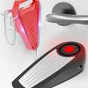 Upgraded 130dB Door Stop Alarm & Hotel Door Lock, Travel Door Stopper Door Wedge Alarm with Portable Door Lock for Travelers Security, for Hotel, Home, Room, Apartment (2 Pack)