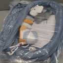 ANGELBLISS 5 in 1 Baby Play Gym Mat, Reversible Tummy Time Mat with 5 Sensory Toys for Stage-Based Developmental, Thick & Large Baby Activity Center from Newborn to Toddler (Dark Blue)