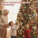 2 x 24 Pack Velvet Christmas Tree Bows - Vintage Ribbon Bows Ornaments for Tree Garland Wreath Indoor Xmas Decorations (5 x 7 Inch, Width of 3/8'', Camel)