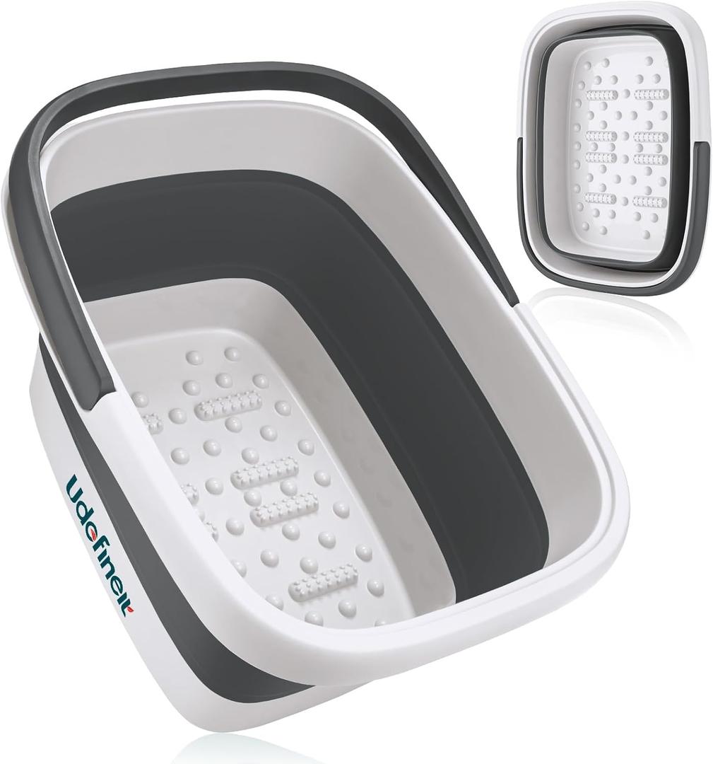 Collapsible Foot Soaking Tub, Foot Spa Bath Basin w/Acupressure Points