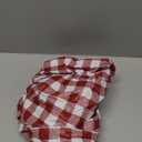 Sorfey Tablecloth -Fitted with Elastic, Vinyl with Flannel Back, Fits for Table 60"x 30" Rectangle,Water Proof, Easy to Clean, Checked Burgundy Design