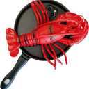 TRADAY Funny Lobster Phone Case Compatible with iPhone 17 Pro Max 3D Frying Pan Phone Case Novelty Food Cases