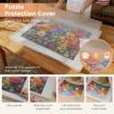 ALL4JIG 1500 Pieces Lightweight Rotating Plastic Puzzle Board with 6 Sliding Drawers and Protective Cover, 360° Lazy Susan Design, 25.98"×34.25” Portable Spinning Puzzle Table for Adults, Ideal Gift