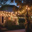 G40 LED Solar Replacement Bulbs,1W Equal to 5W, Plastic E12 Screw Base Shatterproof & Waterproof Globe Bulbs Light for Outdoor String Lights,Patio Cafe Bistro Decor, DC 3V,2700K Warm White,25 Pack