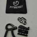 FitBeast Grip Strengthener Forearm Strengthener Hand Grips Strengthener Kit - 5 Pack Adjustable Resistance (Black)