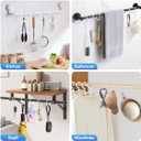 Resze 24 PCS Shower Curtain Rings, Plastic Clear Shower Curtain Hooks, C-Shaped Rings Hook Hanger Bathroom Shower Window Rod