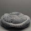 BALANCE Cat Bed Kitten Bed, Washable Round Cat Beds for Indoor Cats, Super Soft Plush Faux Fur Pet Bed for Puppy and Kitten with Anti-Slip Bottom (Grey)