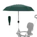 Adjustable Steering Angle, Clip-On All-Round Protection, Convenient and Lightweight, for Sun Protection Lightweight, Easy to Install, Stroller Umbrella, Baby Umbrella Stroller Accessory. (Green)